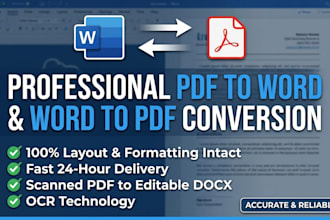 convert word to pdf and pdf to word documents accurately