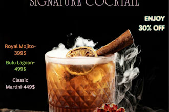 design a professional restaurant menu and food menu