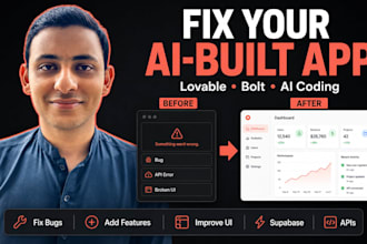 fix and improve your lovable or bolt app