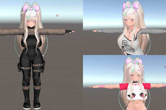 custom vrchat avatar vr character vrc avatar, nsfw 3d character model vr chat
