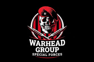 design a powerful vintage war logo