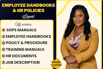 write standard employee handbooks and hr policy manuals for agencies
