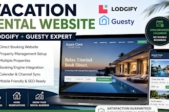 build lodgify guesty vacation rental property management resort booking website
