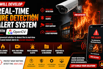 develop real time fire detection alert system with opencv