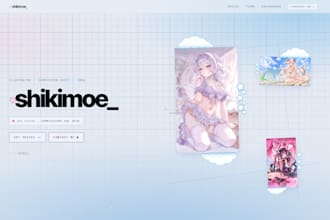 create a custom commission portfolio website for digital artists