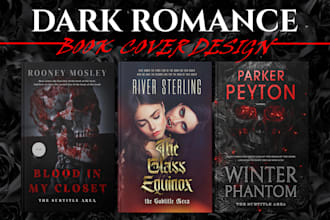 illustrate dark romance book cover, erotic dark romance, ebook cover design