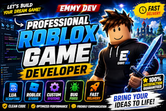 develop a custom roblox game with advanced lua scripting