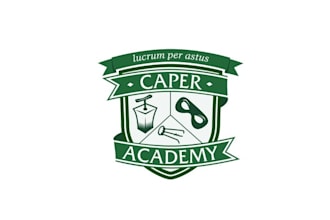 design caper academy indie game studio logo