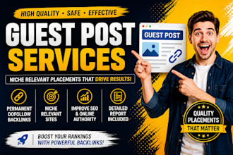 guest post outreach and secure high quality backlinks