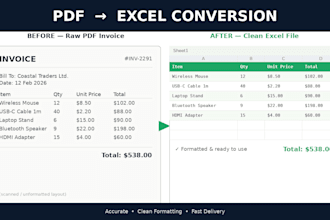 convert PDF to excel spreadsheet accurately