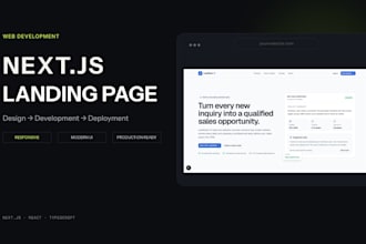 build a responsive nextjs landing page