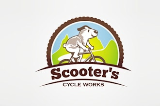 design awesome scooter cycle tour logo