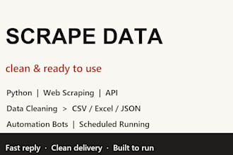 do web scraping, API integration, and automation in python