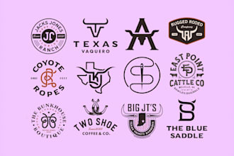 do cattle brand western style logo cattle brand