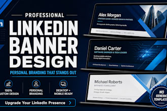 design a professional linkedin banner for personal branding