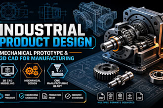 3d industrial product design mechanical prototype 3d cad model for manufacturing