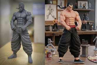 resin 3d print and paint 3d action figure miniature statues toys and collectible