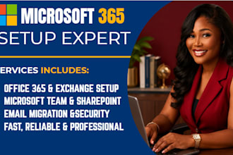 setup office 365, microsoft teams, exchange, emails, sharepoint, security