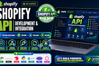 develop shopify API integration, custom app, webhook and automation
