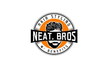 design hair styling neat bros company logo