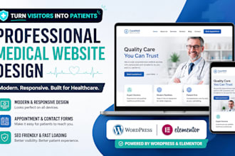 build a medical website, clinic website or healthcare website