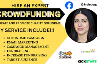 create and promote charity medical, gofundme campaign, email marketing
