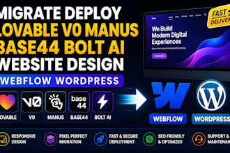 clone deploy lovable v0 manus base44 bolt ai website design shopify wordpress
