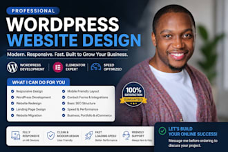 create responsive website design wordpress website develoment,migrate website