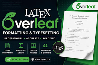 format and convert your documents in latex and overleaf
