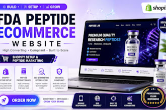build fda compliant peptide website shopify woocommerce  peptide store