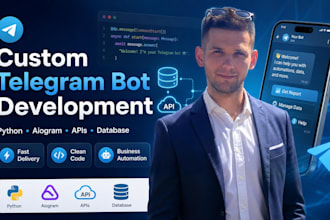 build a professional custom telegram bot in python