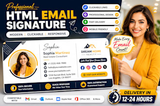 design a clickable HTML email signature for gmail outlook and apple mail