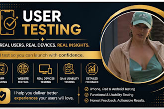 do website testing, mobile app testing, usability testing
