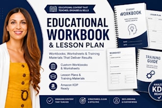educational workbook, worksheet lesson plan, training, amazon kdp