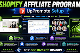 set up shopify affiliate marketing program with uppromote and referral tr