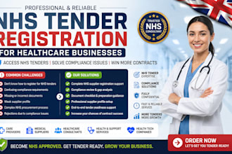 register healthcare businesses for nhs tenders and solve compliance issues