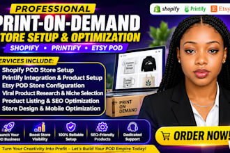 setup shopify pod store printify ferret dads viral products for etsy store