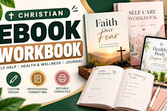 design christian ebook self help journal health wellness ebook canva workbook