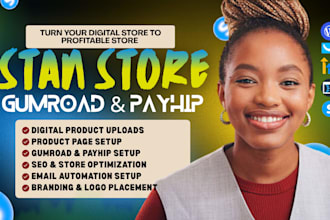 setup stan store, digital product, stan store marketing, gumroad payhip website
