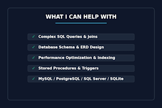 write, fix and optimize sql queries