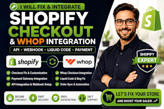 integrate whop shopify checkout API webhook payment shopify stan store marketing