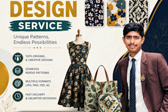 create modern textile and surface pattern designs