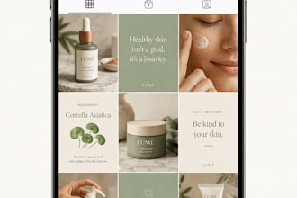 design an aesthetic instagram feed and grid layout