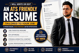 write an ats friendly resume tailored to your job