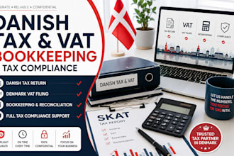 handle danish tax return, denmark vat, bookkeeping and tax compliance