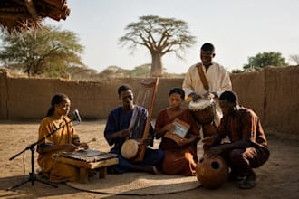 record live african kora kalimba djembe balafon and udu