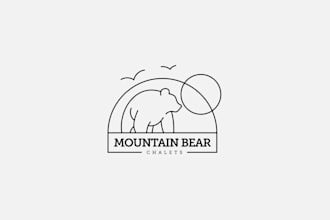 design unique line art logo and line art design
