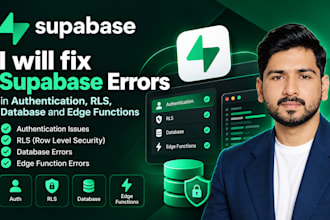 fix supabase errors in authentication, rls, database and edge functions
