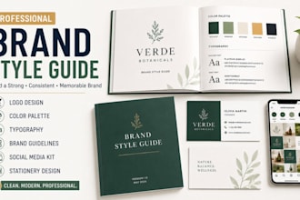 design canva minimalist logo full branding book kit brand identity style guide