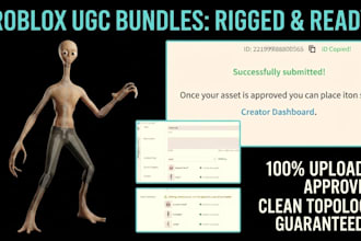 create 3d roblox ugc bundle, dynamic head, and custom accessories